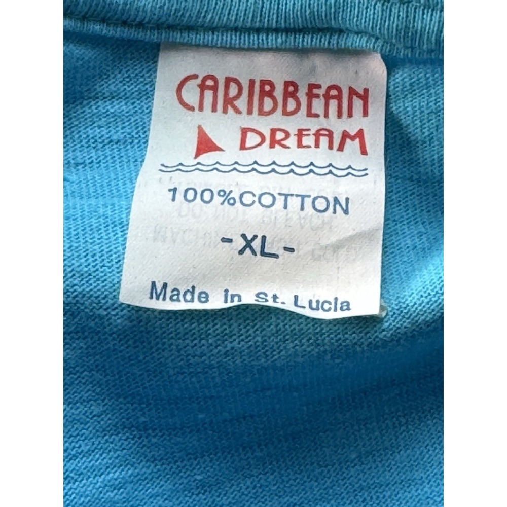 Vintage Arizona Blue T Shirt 90s XL Cactus Puff Print Crewneck Single Stitch - Picture 8 of 8